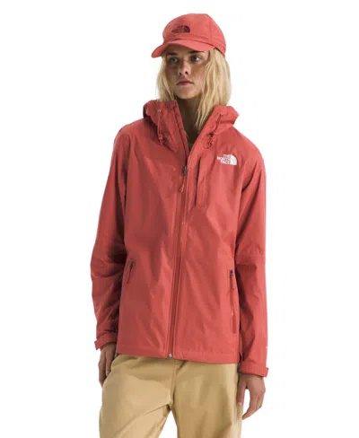 The North Face Women's Alta Vista Hooded Rain Jacket In Pink