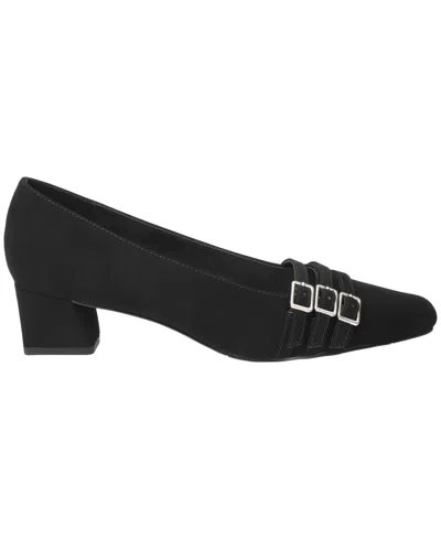 Easy Street Womens Block Heel Booties In Black
