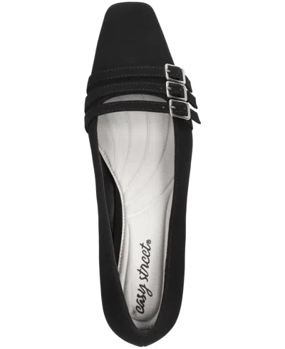 Easy Street Womens Block Heel Booties In Black