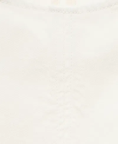 Mango Barrel Jeans With Double Belt Off White In White