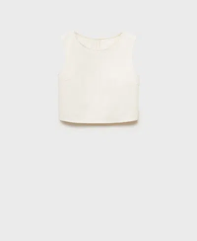 Mango Barrel Jeans With Double Belt Off White In White