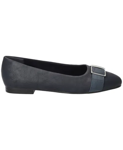 Easy Street Women's Keely Square Toe Ballet Flats In Blue