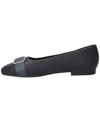 Easy Street Women's Keely Square Toe Ballet Flats In Blue
