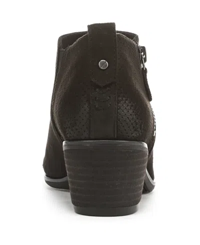 Dr. Scholl's Women's Lainey Almond Toe Western Short Boots In Black