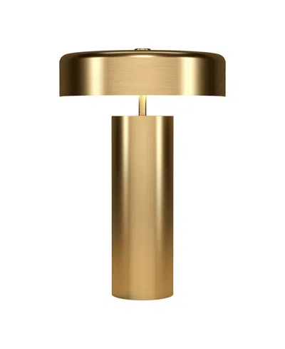 Hudson & Canal Nash 23.75" Metal Table Lamp With Metal Shade In Gold