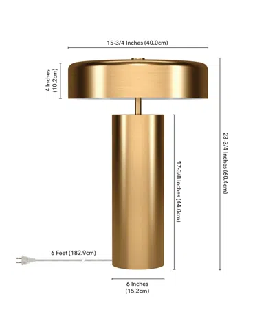 Hudson & Canal Nash 23.75" Metal Table Lamp With Metal Shade In Gold