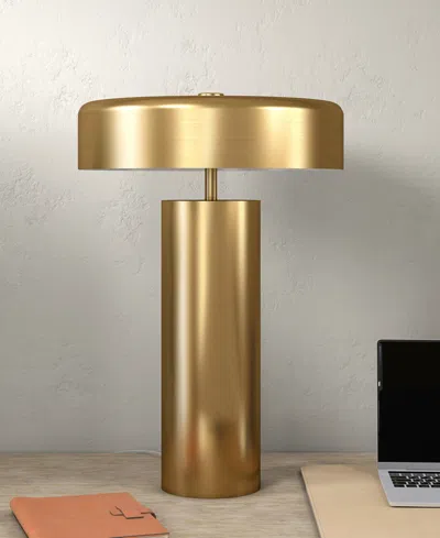 Hudson & Canal Nash 23.75" Metal Table Lamp With Metal Shade In Gold