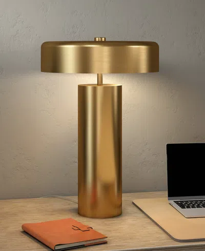 Hudson & Canal Nash 23.75" Metal Table Lamp With Metal Shade In Gold