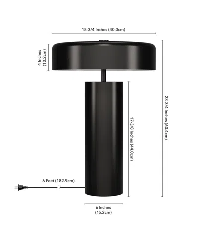 Hudson & Canal Nash 23.75" Metal Table Lamp With Metal Shade In Brown