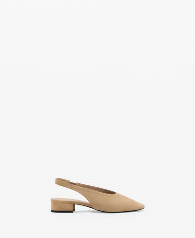 Mango Chaussures Talon Daim Sable - Femme - 41 -  In Brown