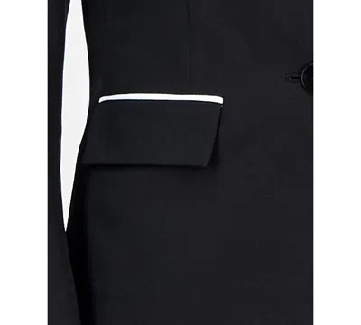 Le Suit Women's Piping-trim Two-button Pantsuit Set, Regular & Petite In Black