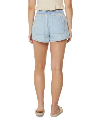 Roxy Juniors' Paddle On Pull-on Denim Shorts In Blue
