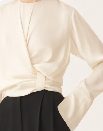 Fabiana Filippi Wrap-tie Silk Blouse In Multi