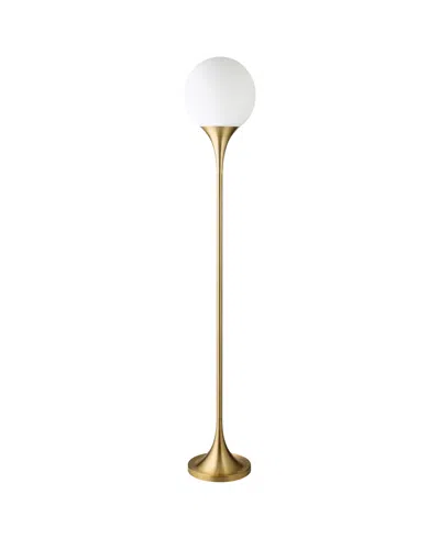 Hudson & Canal Mahdi 70" Metal Torchiere Floor Lamp With Glass Shade