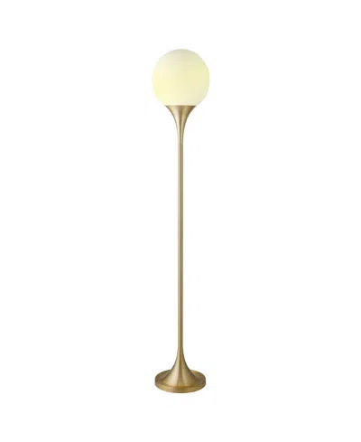 Hudson & Canal Mahdi 70" Metal Torchiere Floor Lamp With Glass Shade