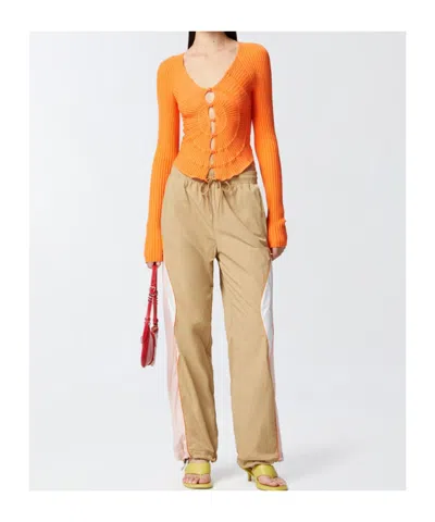 Pinko Technical Canvas Joggers With Side Band In Multi