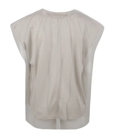 Fabiana Filippi Layered Shirt With Sheer Outer Layer In Gray