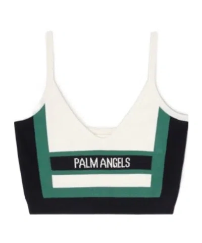 Palm Angels Cb Racing Knit Top In Multi