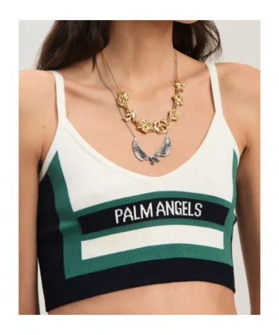 Palm Angels Cb Racing Knit Top In Multi