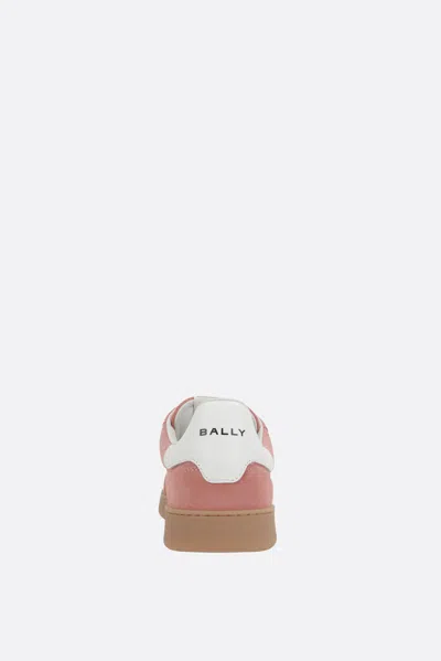 Bally Bocage Stripe Suede Sneakers In Pink