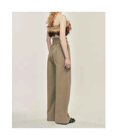 Simone Rocha Belt Loops Slacks In Brown
