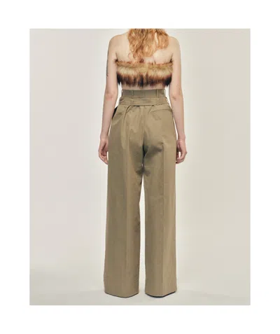 Simone Rocha Belt Loops Slacks In Brown