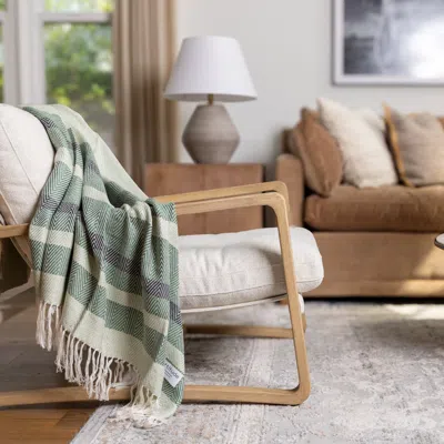 Ettitude Luxe Cleanbamboo® Plntboucle™ Stripe Woven Throw Blanket