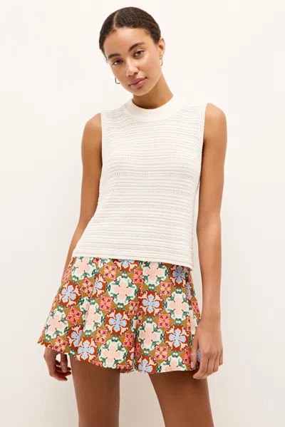 Marie Oliver Reece Sleeveless Top In Cruise In White