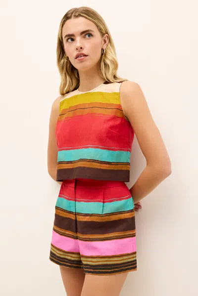 Marie Oliver Blanche High Waist Short In Grotto In Multi