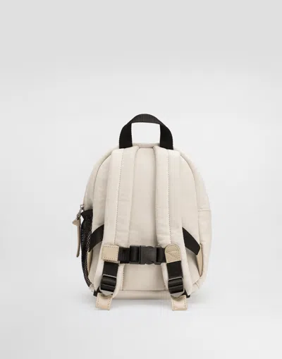 Dolce & Gabbana Printed Backpack With Dg Patch In White