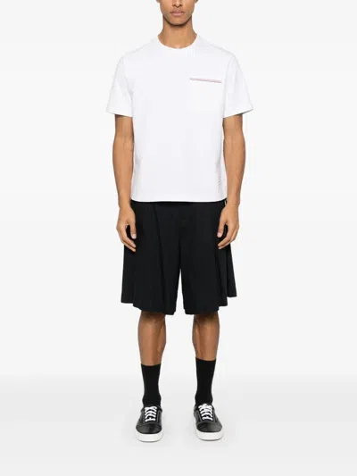 Thom Browne Oversized T-shirt With Embroidered Pocket Detail In Gold