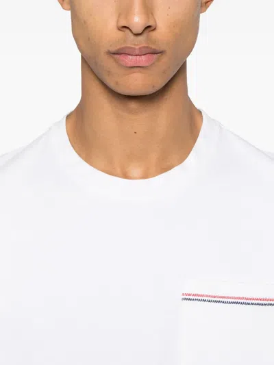 Thom Browne Oversized T-shirt With Embroidered Pocket Detail In Gold