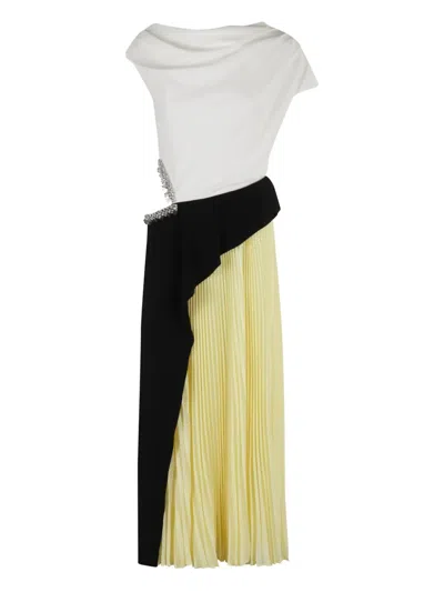 Simkhai Women's Andromeda Embellished Midi Dress In Sunglow Multi In White