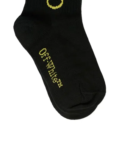 条纹罗纹针织袜