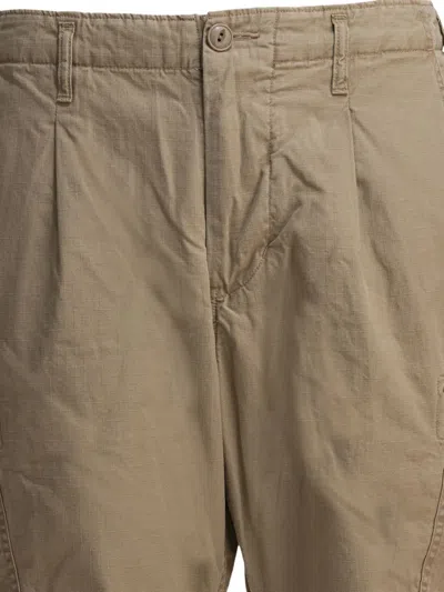 Nonnative Pleated-front Cargo Trousers In Brown