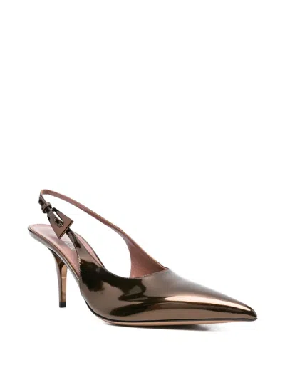 Paris Texas Jessica Patent Leather Slingback Pumps In Brown