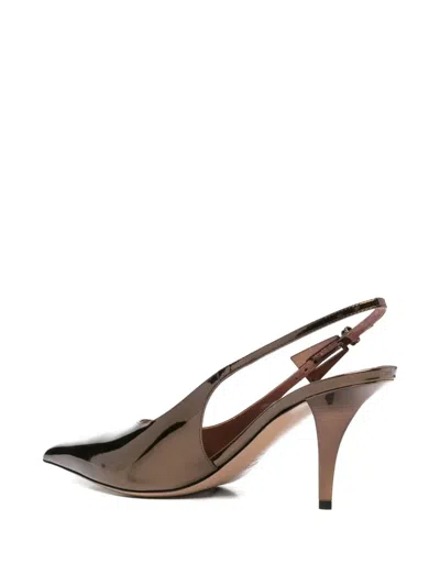 Paris Texas Jessica Patent Leather Slingback Pumps In Brown