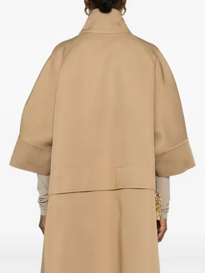 Darkpark Nat Short-sleeve Button Coat In Brown