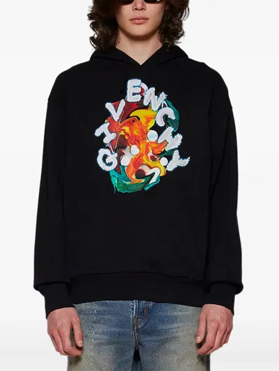Givenchy Psychedelic Hoodie In Black