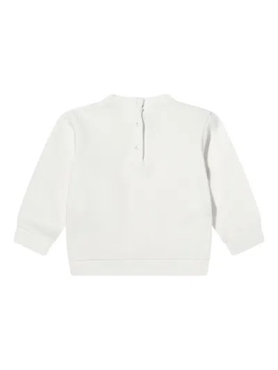 Fendi Logo-cut-out Sweatshirt In White