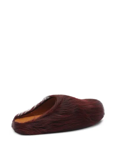 Marni Colorful Calf Hair Slip-on Shoes In Brown