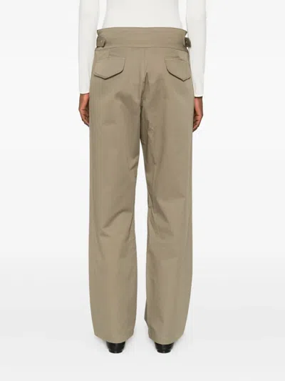 Gimaguas Pleated Belted Trousers In Green