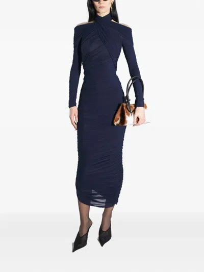 垂坠感中长连衣裙