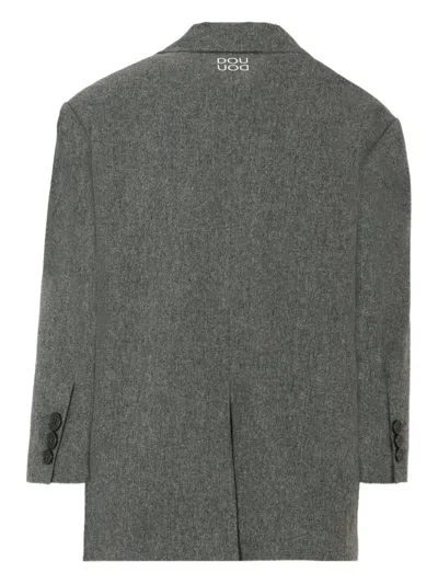 Douuod Three-button Wool Blazer In Green