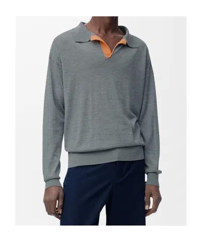 Loewe Polo Sweater In Wool In Gray