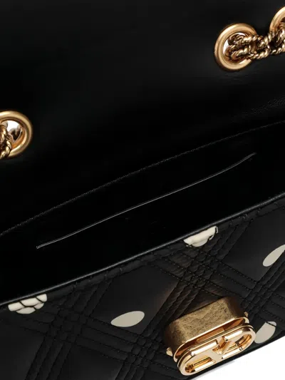 Valentino Quilted Bag With Chain Strap And Studded Rivets In Black