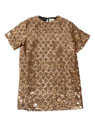 亮片缀饰编织连衣裙