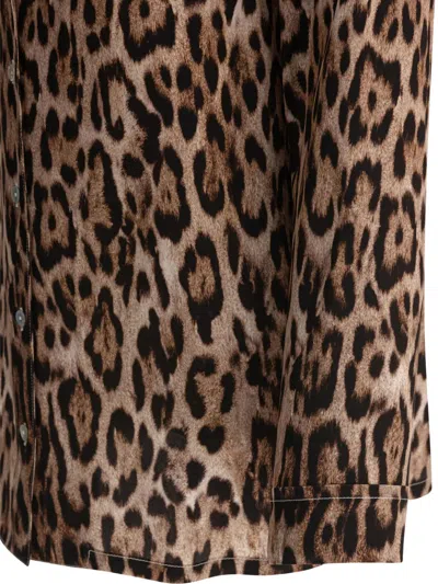 Sleep No More Leopard Print Silk Shirt In Animal Print