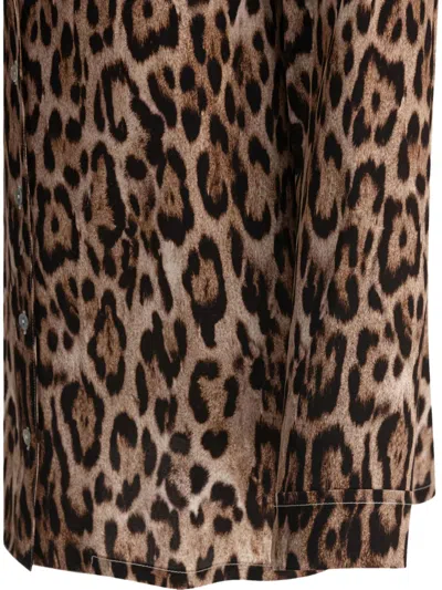 Sleep No More Leopard Print Silk Shirt In Animal Print