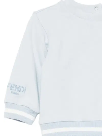 Fendi Teddy-pocket Sweatshirt In Blue